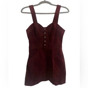 Express Red Corduroy Dress